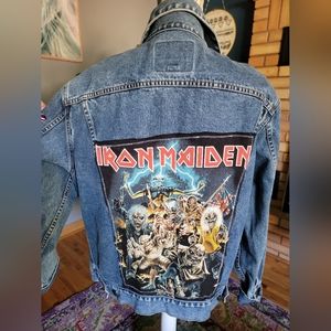 Custom made Iron Maiden jean jacket size mens L